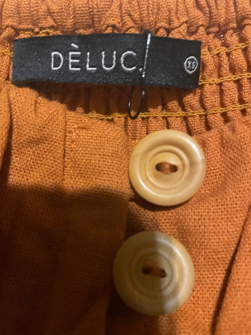 Deluc Rust Puff-Sleeve Button-Front Maxi Dress - Picture 3 of 5